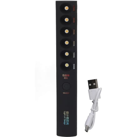 Draagbare kleurtemperatuurlamp Stick Professioneel Oplaadbaar 2700K?6000K 6 modi Fotografie black