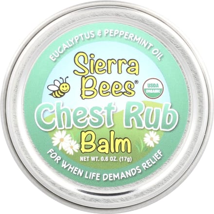 Sierra Bees, Borstbalsem, Eucalyptus & Pepermunt, 17 gram (17 gram) white