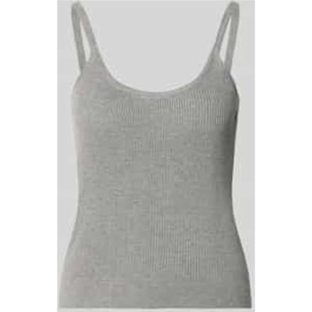Tanktop van viscosemix met diep rugdecolleté