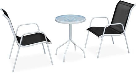 Bistroset - 3-delig - Staal - Zwart