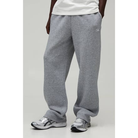 Basic Baggy Men's Script Joggingbroek | Grey Marl | Size 5XL