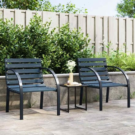 vidaXL - Tuinstoelen - 2 - st - hout - grijs