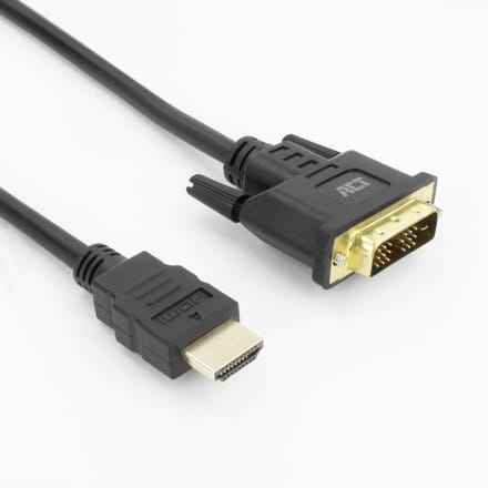 ACT HDMI-A male naar DVI-D male adapterkabel, 5 meter AK3737