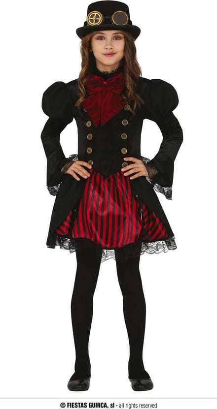 Fiestas Guirca Verkleedjurk Gothic Meisjes Polyester Zwart Mt 5-6 Jaar