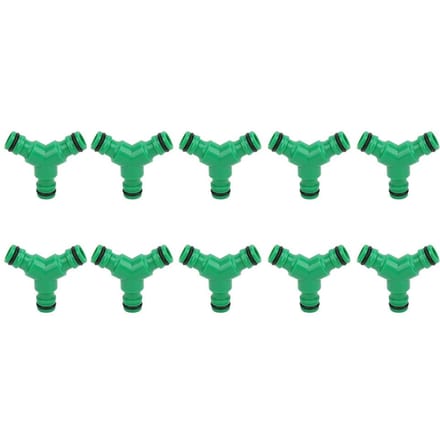 10 STUKS 3-weg Koppeling Waterslang Fitting Y-connector Adapter Koppeling voor Tuinirrigatie blue