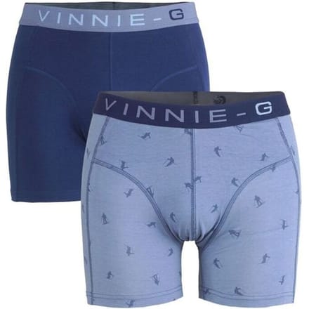 Vinnie-G Boys boxershorts Ski Dark - Print 2-Pack-128/134