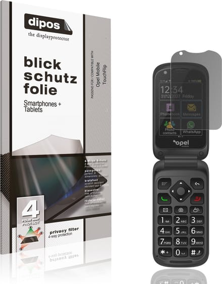 dipos – Matte Privacy Screenprotector geschikt voor Opel Mobile TouchFlip | Anti-Spy Beschermfolie