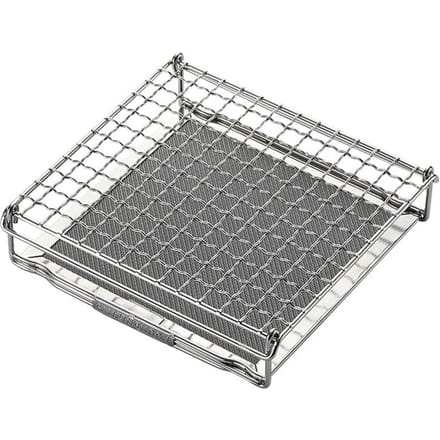 Filet de gril portable pour cuisinière, mini grille de four pliable, support de cuisson pour toasts, support de chauffage, outils de cuisson pour barbecue en plein air M gray