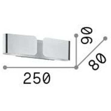 Ideal Lux Clip wandlamp, goudkleurig, metaal, breedte 25 cm