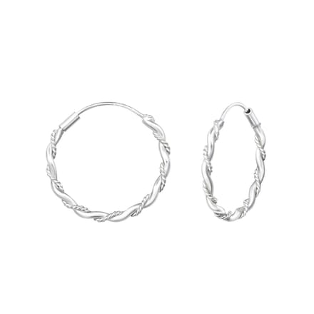 Montebello Oorbellen Adelien - 925 Zilver E-Coating - Bali - 1.6mm - ∅16mm