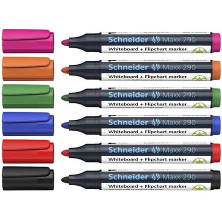 Schneider Schreibgeräte Whiteboard-Marker Maxx 290 6er Set sortiert, 5+1 Aktion 129096 Whiteboardmarker 6 stuk(s)