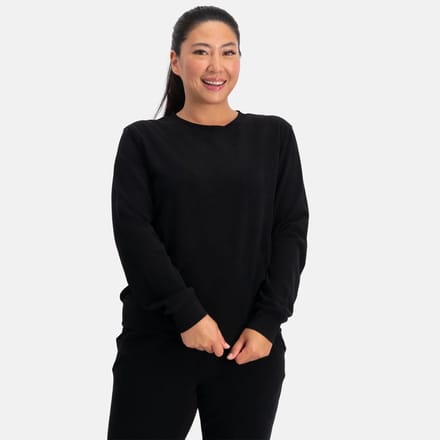 Comfortabel & Zijdezacht Bamboo Basics Lounge sweater Hailey - Zwart - S
