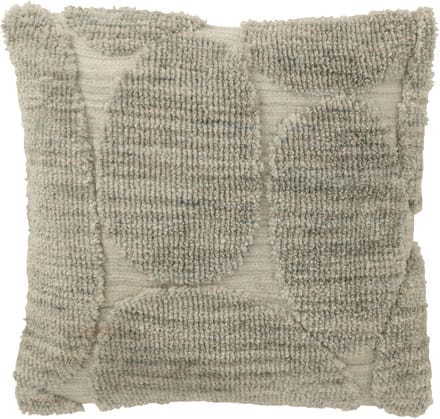J-Line kussen Steen Motief - polyester - grijsblauw