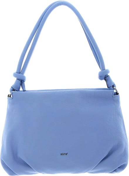 abro Leren Schoudertas Leather Dalia Hobo Bag Knotted Light Blue / Fairy Lichtblauw