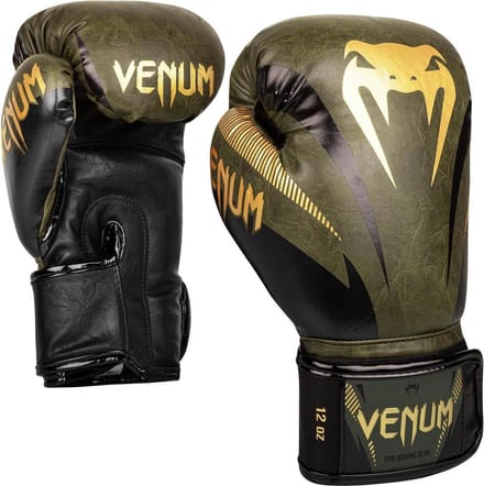 Venum Impact Muay Thai Bokshandschoenen Khaki Goud