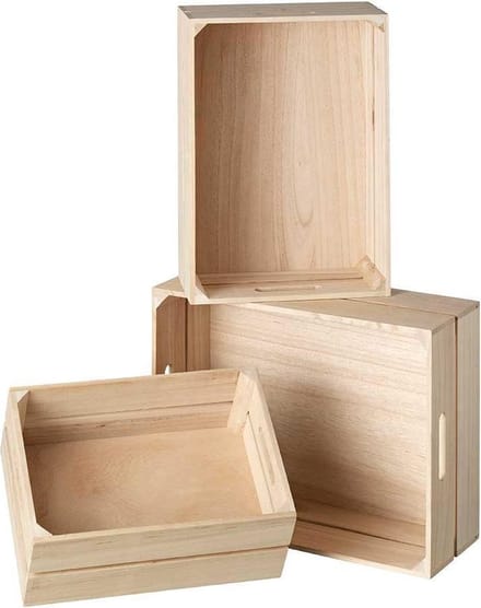 Kisten Polino ,3 delige set  40, 36 en 31,5 cm