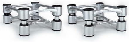 IsoAcoustics Aperta Speaker Ontkoppeling Stands, Per Paar, Alu-Zilver