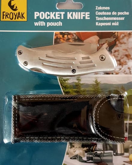 Froyak Zakmes met etui RVS Met mes vergrendeling