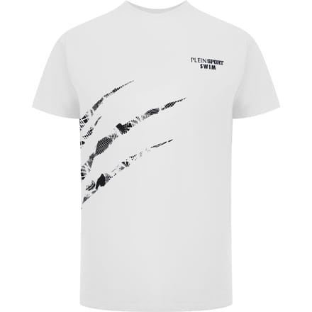 Korte Mouwen Scratch Logo T-shirt in Wit