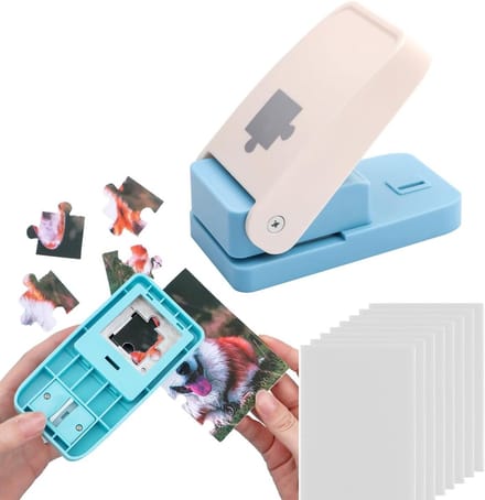 Puzzel Maker - Stansmachine - Creatief Hobbyen - Maakt Eigen Puzzels - 12.6x4.7x6.6cm - Transparant