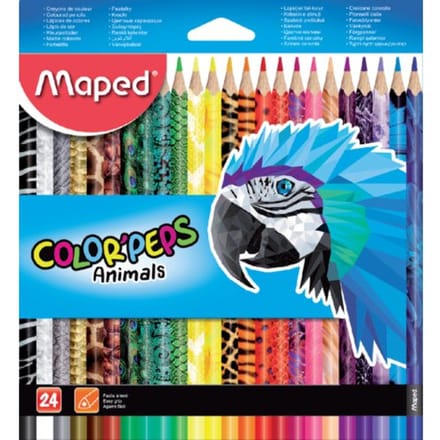 Kleurpotlood Maped Color'Peps Animals set à 24 kleuren