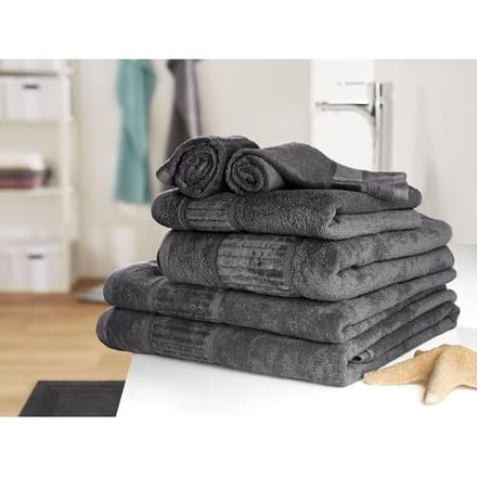 GÖZZE Badhanddoek Bio 70 x 140 cm (Antraciet)