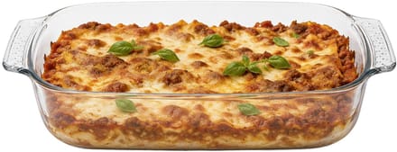 Alessandro Ovenschaal van glas - 2 Liter - 30 x 20 x 6 cm - vaatwasser bestendig - transparant