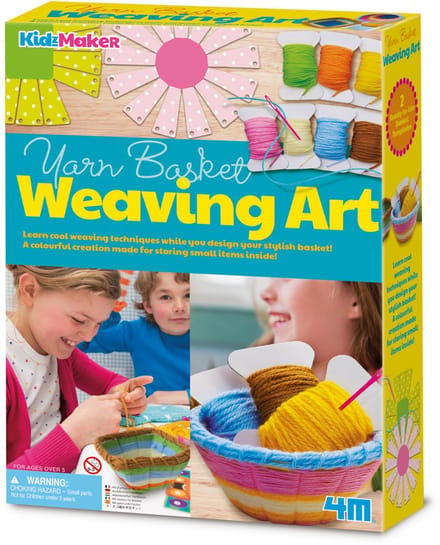 4M Knutselen - Weef Je Eigen Mand - Creatief Speelgoed - Hobbypakket - KidzMaker - 5 Jaar