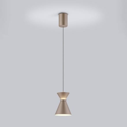 Helestra LED hanglamp LUK, bruin, 1-lamp, dimbaar