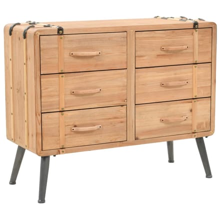 vidaXL - Ladekast - 91x35x73 - cm - massief - vurenhout