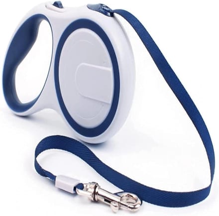 Oprolbare Hondenriem - Rollijn Hond - Veilig Wandelen - Comfortabele Grip - 5 Meter - Blauw