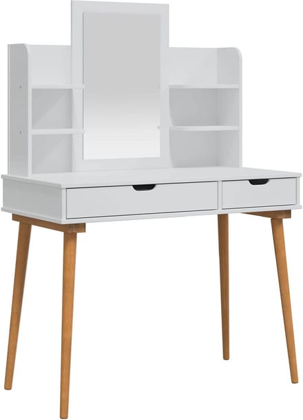 vidaXL - Kaptafelset - FAUSKE - 4 - st - Wit - 100 - x - 50 - x - 143 - cm