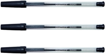Balpen Quantore Stick zwart medium (alternatief) - 50 stuks