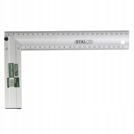 Stalco Serie - Aluminium Hoekmeter - 45° en 90° - 250mm - Schaalverdeling