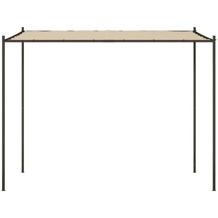 vidaXL - Prieel - 3x3 - m - 180 - g/m² - stof - en - staal - beige