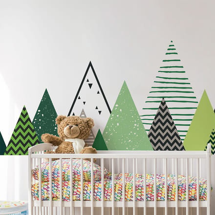 Kinderstickers met Scandinavische bergen, Darka, 110 x 185 cm