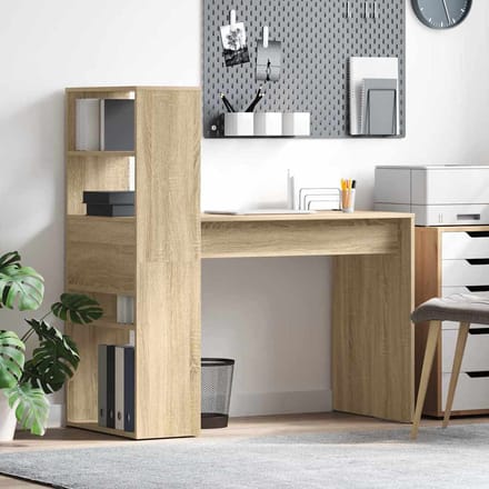 vidaXL - Bureau - Sonoma - Eik - Bewerkt - hout - 113 - x - 54 - x - 120 - cm