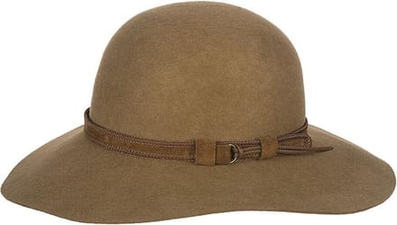 Hatland - Wollen hoed voor dames - Leonora - Beige - maat L (59CM)