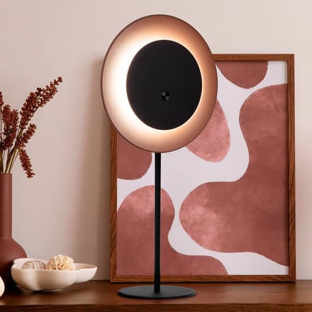 Näve LED tafellamp Solan, zwart/bruin, zonne-energie, IP54