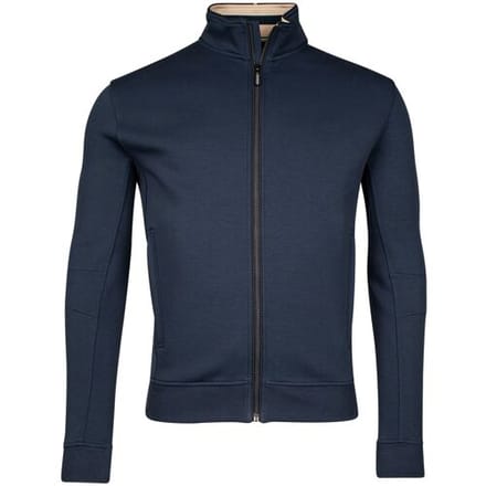Baileys Vest Uni Color Sweat Cardigan Zip Dark Blue / male
