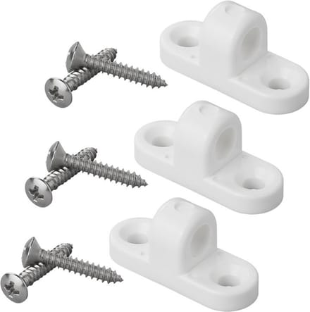 ProPlus Framebevestigingsoog verticaal kunststof - set van 3 stuks - inclusief RVS schroeven