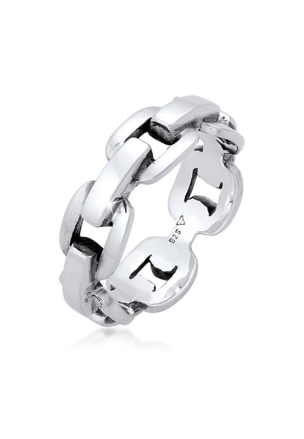 KUZZOI - Ring - Herenketting Look Robuust in 925 Sterling Zilver - Heren