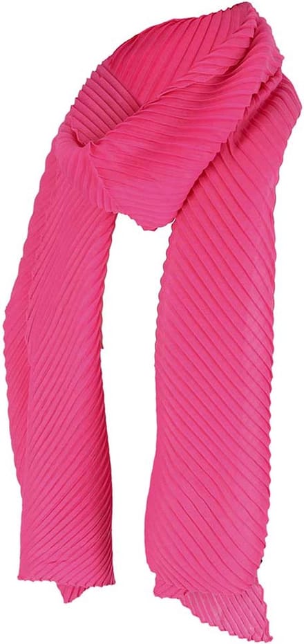 Sarlini Langwerpige Plisse Sjaal Fuchsia