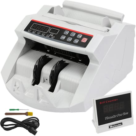 Rolu Geldtelmachine – Geldteller - Biljettelmachine – 3 Voudig Vals Geld Detectie – 1000 Biljetten Per Minuut – Compact Formaat