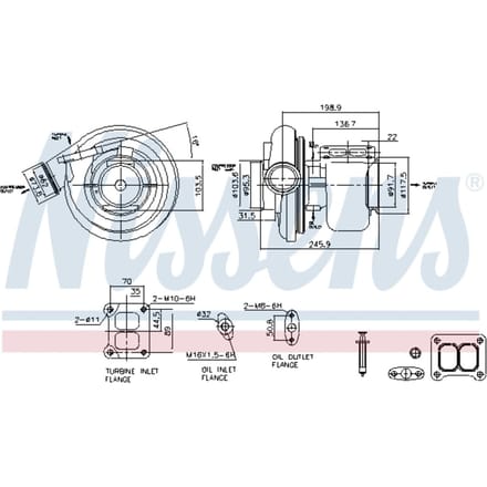 Supercharger, drukvulling NISSENS 93301