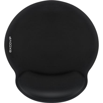 EXCO Ergonomische muismat met polssteun Rust Memory Foam Antislip rubberen basis Comfortabele muismat voor computer Kantoor Thuis Black