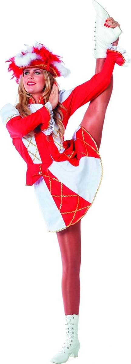 Dansmarietje pakje rood/wit vrouw - Maat 38
