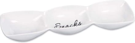 3-Vaksschaal 41cm 'Snacks' 41,6 x 10.5 x H4.8 cm.