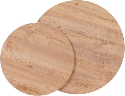 MaximaVida ronde set tafelbladen Kiev eiken fineer - 58 cm en 45 cm