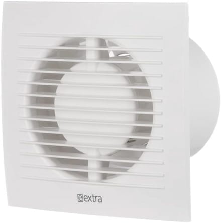 Stille Badkamerventilator 100 mm met Timer en Naloop - Wandventilator Kunststof Wit
